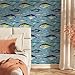 MuralPeel Blue Navy Sea Ocean Fish Peel and Stick Wallpaper Easy Peel Off Self Adhesive Removable Stick on Wall Paper for Kitchen Renter Friendly