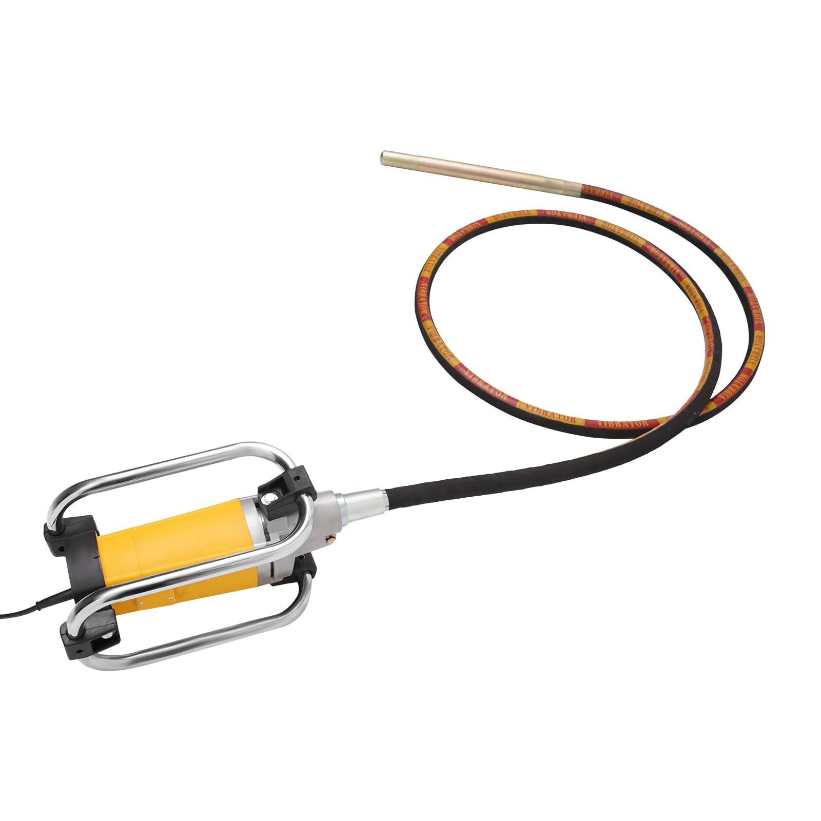 Elektrisch Betonrüttler 2000W Innenrüttler Flaschenrüttler Profi Industiraler Betonvibrator für Einführen in nassen Beton, 4 Meter langer Schacht Dauerbetrieb