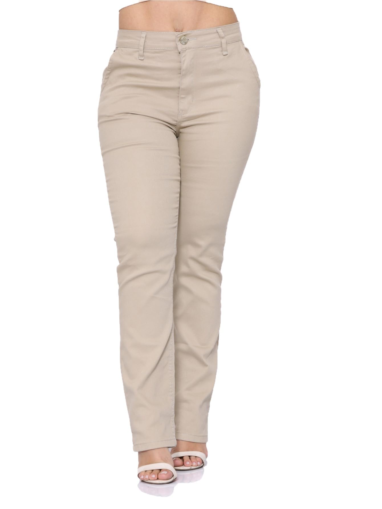Calça Feminina Reta Sarja Elastano Social Alfaiataria Malloy