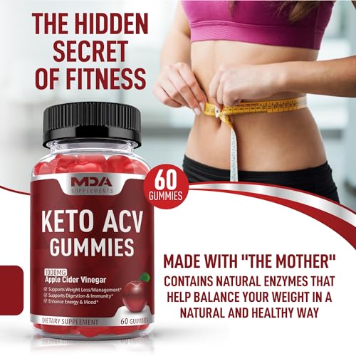 Keto ACV Gummies Advanced Weight Loss, Apple Cider Vinegar Gummies, ACV Keto Gummies for Weight Loss, Supports Detox & Cleanse, Digestion - Organic ACV Gummy (+ Loop Band) - Image 4