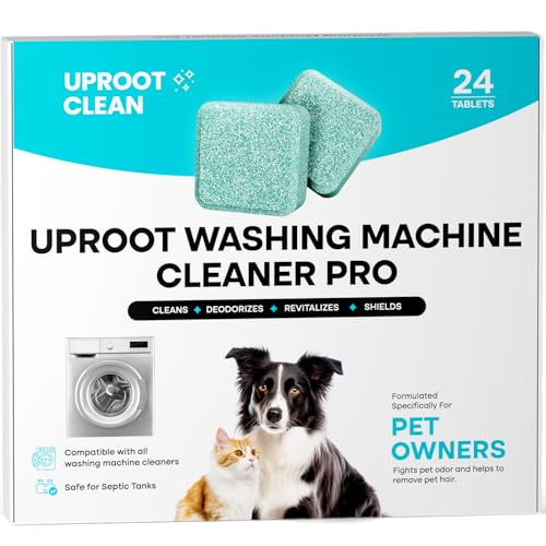 Uproot Clean Washing Machine Cleaner Tablets - 24 Pack for a 12 M...