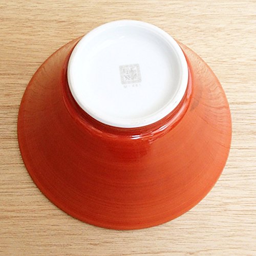 ラーメン丼 Amazon | ラーメン丼 6.3丼 切立深口 朱巻 業務用 美濃焼