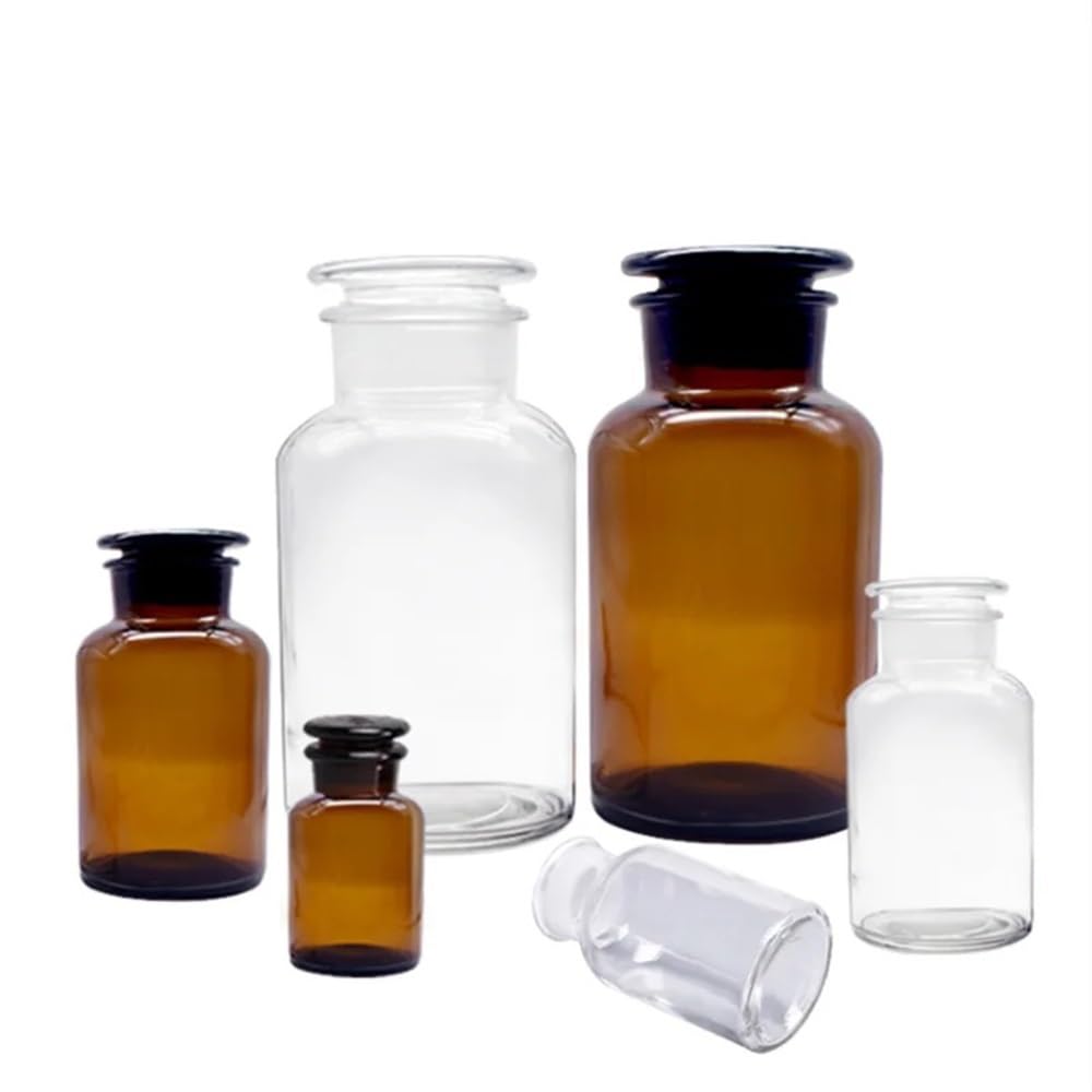 Équipements et fournitures de laboratoire Flacons de réactifs en verre transparent/brun 30 à 1000 ml, flacons scellés avec échelle, équipement d'expérimentation