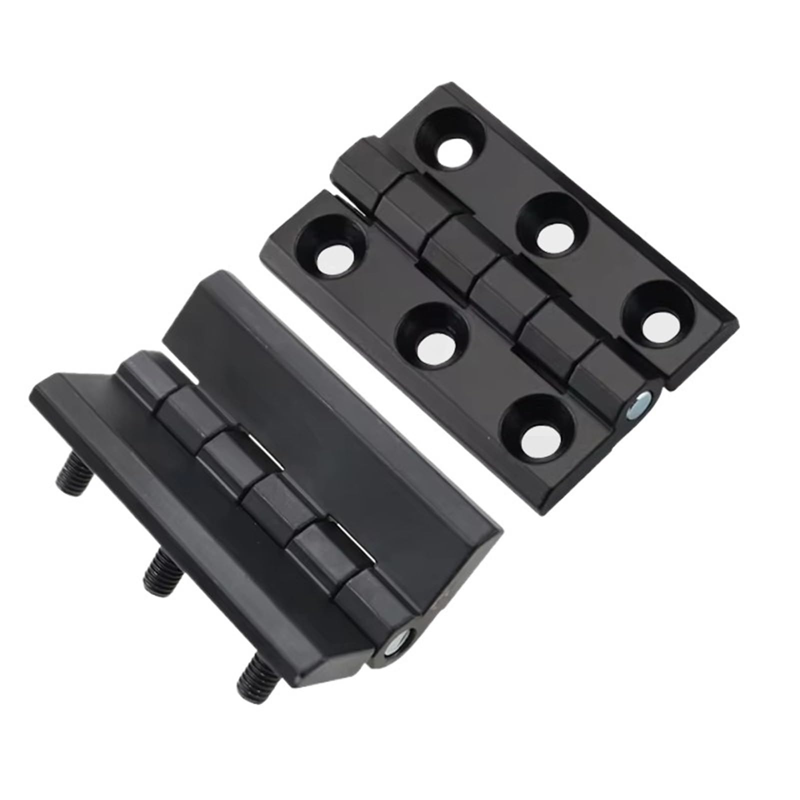 Ehfqpjybbo Counterbore Zinc Alloy Black Hinge Distribution Box Cabinet Heavy-Duty Six Section Spiral Hinge 1Pcs(Counterbore)