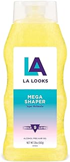 L.A. Looks Mega Shaper Gel para el cabello, mantiene 9 niveles - 20 oz (567g)