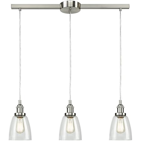 EUL Industrial Brushed Nickel 3-Light 