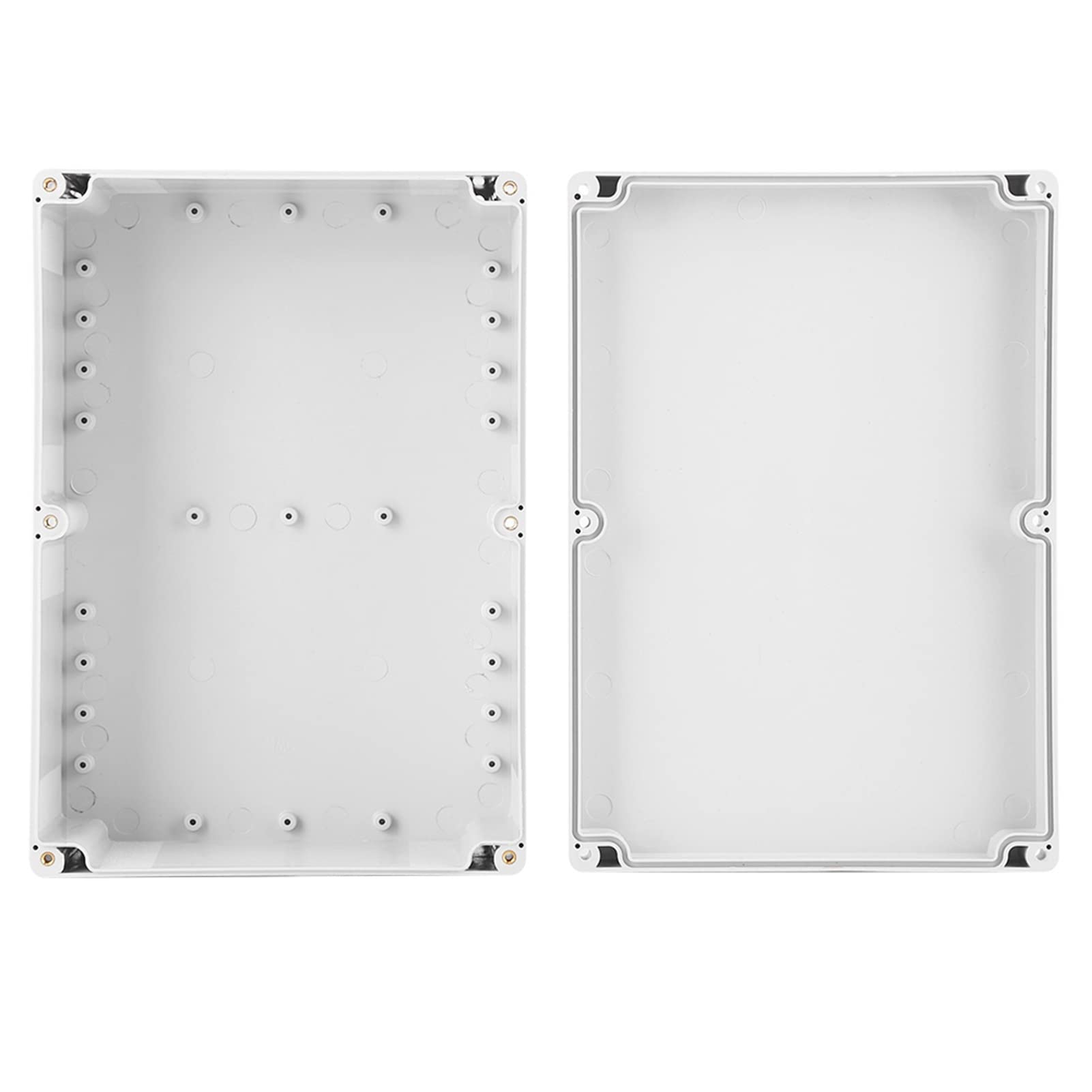 Caja de Conexiones Eléctricas IP65 26.3x18.5x9.5cm – Gabinete de Plástico Resistente al Agua y al Polvo, Caja de Proyecto para Instalaciones Eléctricas en Exteriores (Blanca)