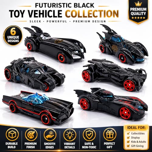 Image of PLUSPOINT Diecast Metal Toy Car Set of 6 Racing Cars for Kids, Free Wheel High Speed Metal Toy Car Play Set for Children, Boys (6 car), Multicolor