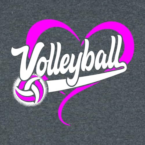 Go All Out Volleyball Heart Design Gift Idea Mens Women Youth T-Shirt3