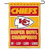 Kansas City Chiefs 4 Time Champions Yard Garden Banner Flag