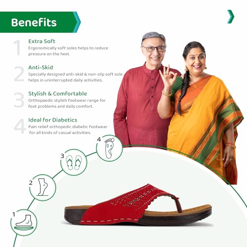 Image of ORTHO JOY doctor Slipper for women Fancy || Orthopedic Women's Slipper || Regular Wear slippers For Women