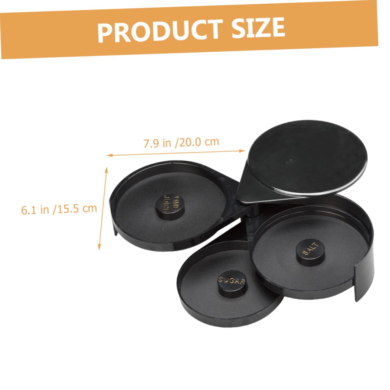 HOLIDYOYO Cocktail Salt Rim Box 3-Tier Salt Side Box Bartender Tool for Bars Home