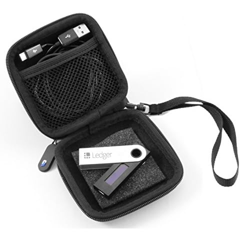 CASEMATIX Bitcoin Wallet Case Compatible with Ledger Nano X Hardware Wallet , Nano S , Nano Ledger , Trezor Model T and BTC Crypto Wallet Accessories - Rugged and Padded Cover