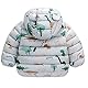 JinBei Winterjacke für Baby Jungen, Kinder Mantel mit Kapuze Warme Dinosaurier Grau Kapuzenjacke, Kleinkind Ultraleicht Gepolstert Herbst Steppjacke Oberbekleidung Wintemantel Alter 1-2 Jahre