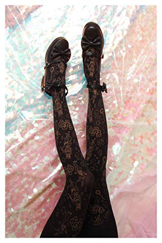 Chaussettes gothiques japonaises argentées taille unique style Y2K - 8