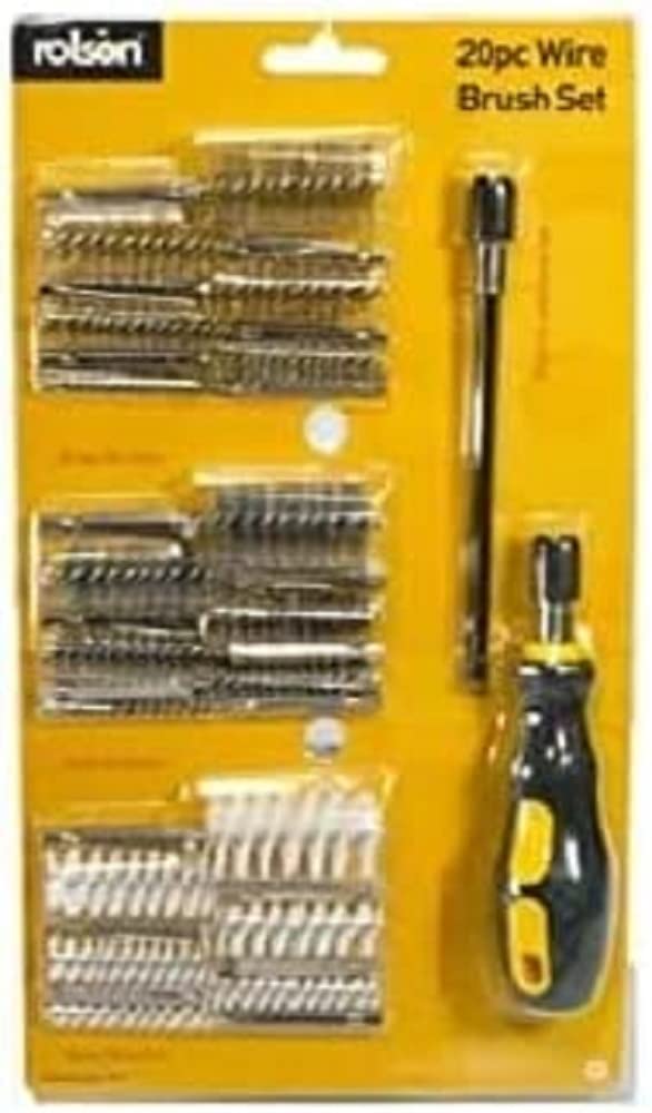 Rolson Interchangeable Wire Brush Set - 20 Piece