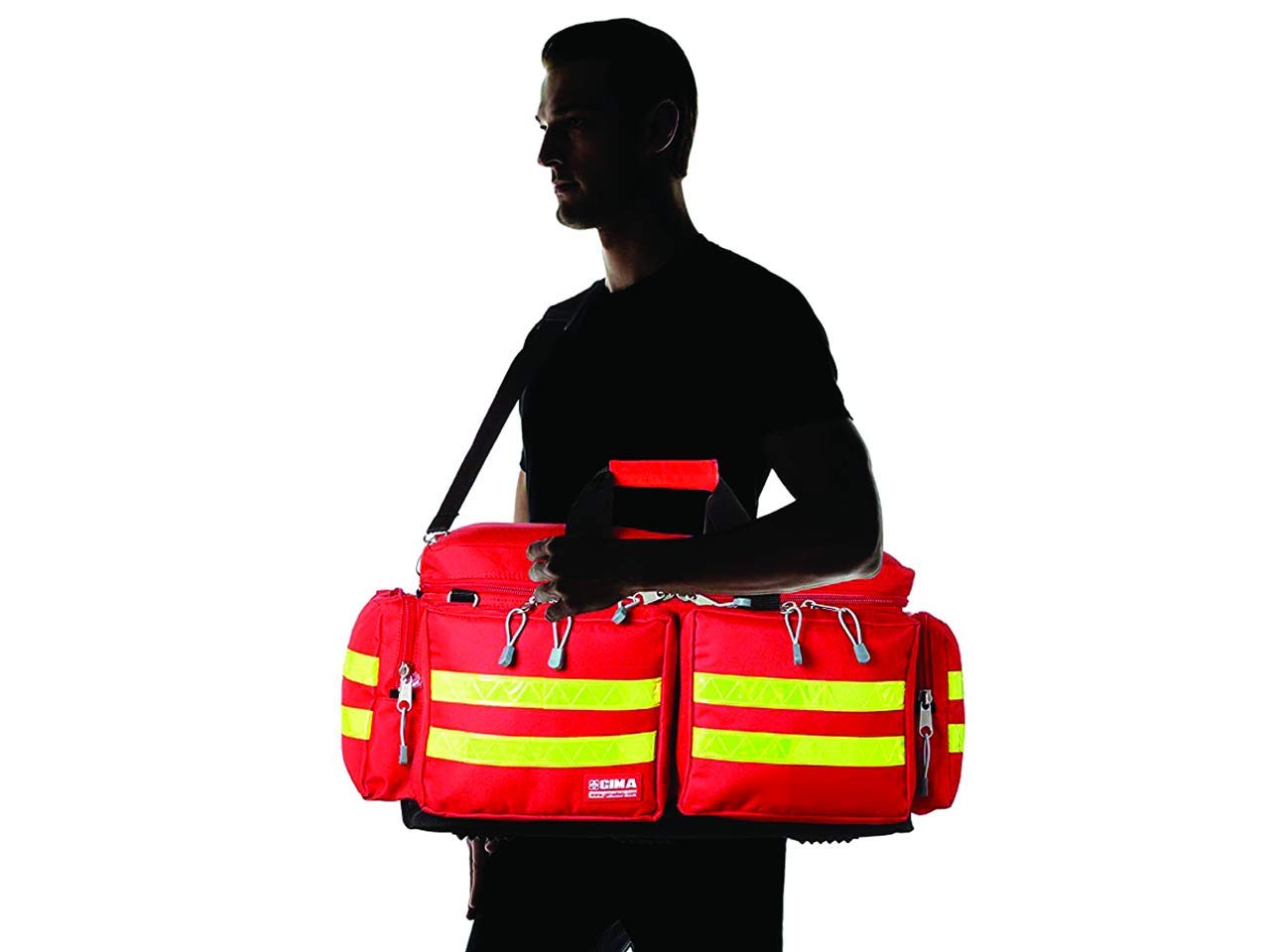 GIMA - Emergency Smart Bag, Rot Farbe, Polyester, leere, Trauma, Rettungsdienst, ärztliche, Erste Hilfe, Krankenpfleger, Mehrtaschenbeutel für Sanitäter, 65x35x35 cm