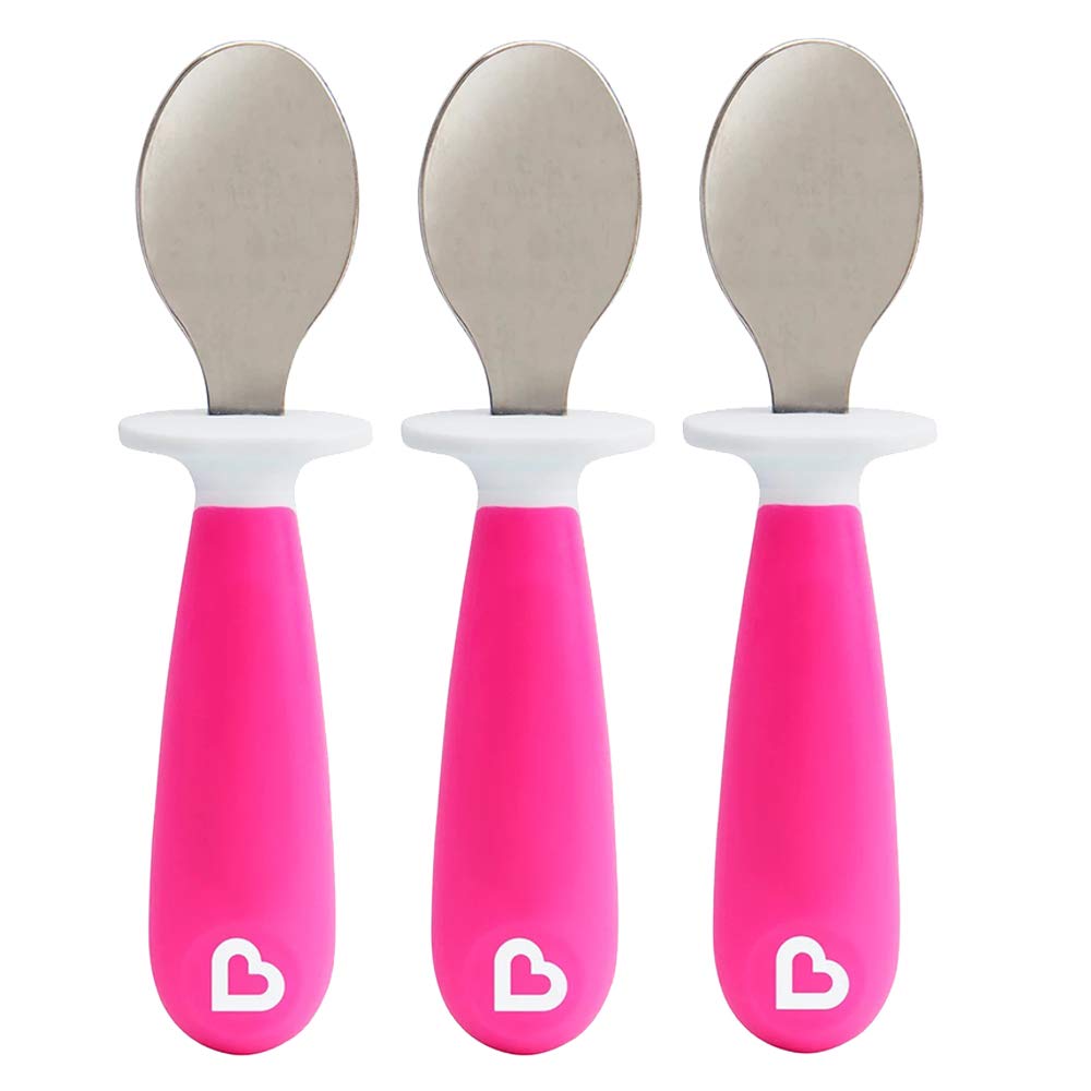 Munchkin - Raise Toddler Spoons 3pcs - Pink