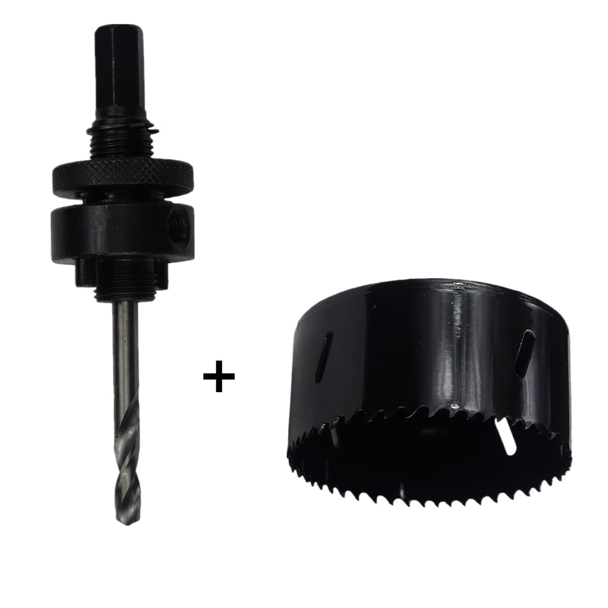 Broca de corona Ø92 mm HSS-Bi-Metall broca de lata, corona de perforación circular con adaptador Bohrfux.