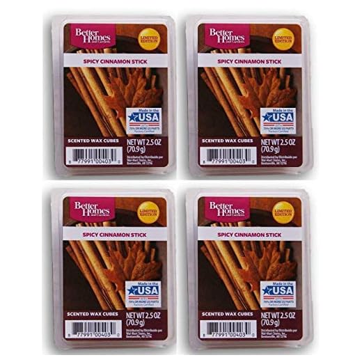 Better Homes and Gardens Spicy Cinnamon Stick Scented Wax Cubes (4 Pack)