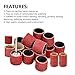 Firearth 132Pcs Sanding Drums for Drum Sander Set with Box Including 120 Pieces 80 grit Drum Sander Sanding Sleeves and 12 Pieces 1/8'' Shank Drum Mandrels for Dremel Rotary Tool