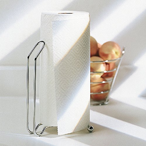 iDesign Paper Towel Holder, Aria for Kitchen Countertops - Chrome
