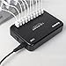 USB Charger 10-Port 120W, Multi-Port USB Charging Hub 24A Desktop Power Station for iPhone X/8/7/6S/6 Plus/5S, Ipad Pro/Air2/ Mini, Galaxy S9/S8/S6 Edge