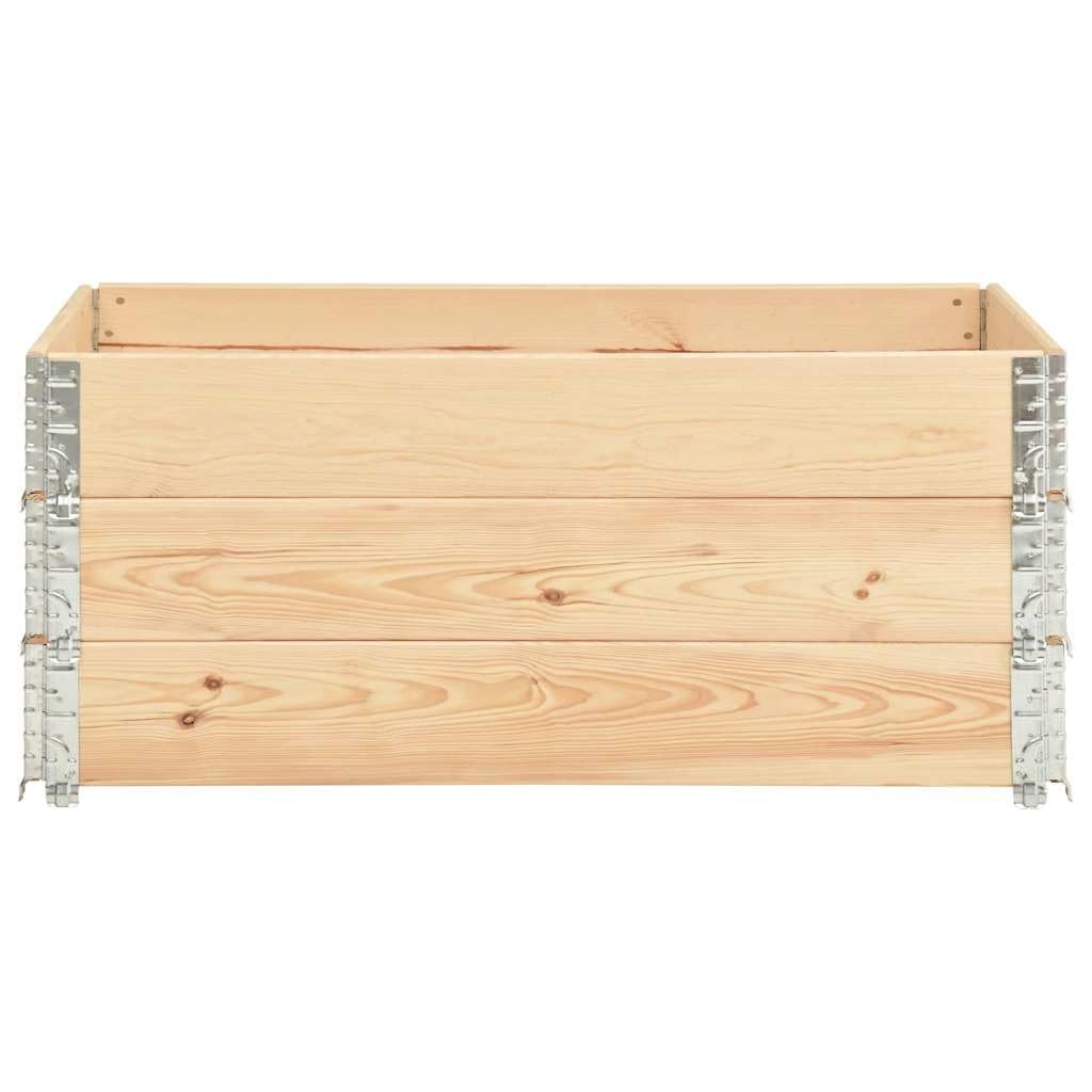 Paletten-Aufsatzrahmen 3er Set 100x150 cm Kiefernholz klappbar stapelbar für Paletten Hochbeet Aufsatzrahmen Holz