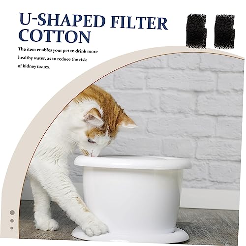 Beavorty 4 piezas filtros esponja para fuente de agua mascotas miniatura 6