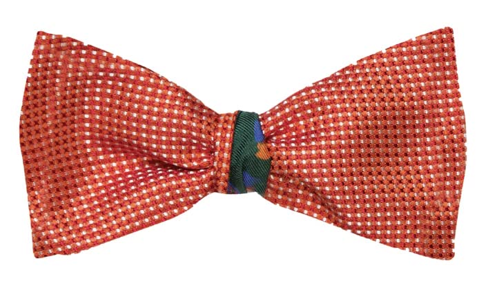 Papillon à nouer orange à pois pour mariages et cérémonies d'été