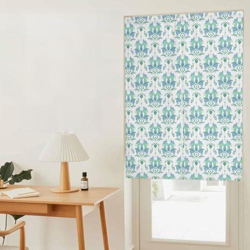 のれん 遮光 おしゃれ 暖簾カーテン 幅75x丈200cm 間仕切り 仕切り 目隠し 防寒 防音 厚手 和風 エスニック風 レトロ 花 中世 抽象 玄関 キッチ リビング 出入り口 グッズ 寝室 春夏秋冬