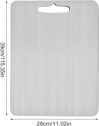 Miniatura 6 de GONGPEI Stainless Steel Chopping Board,304 Stainless Steel,Titaniums Chopping Boards Large Cutting Boards,for Meat,Cheese,Vegetable,Kitchen