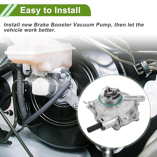 Bomba de vacío para frenos n.o 2722300565, bomba de vacío para motor para Mercedes-Benz C230 2006-2007 V6 2.5L (serie W203), aleación de aluminio, tono plateado, 1 unidad miniatura 7