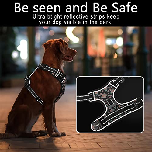 HEELE Dog Harness, No Pull Dog Harness Large, Release on Neck, Front Back Clips Dog Vest Harness Reflective Adjustable Padded - Image 4