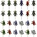 48 Stück Ninjago Kuchendeko,Ninjago Muffins deko,Ninja Warrior Cupcake Topper für Lebensmitteldekoration,Desserts,Kuchen Cupcake Toppers