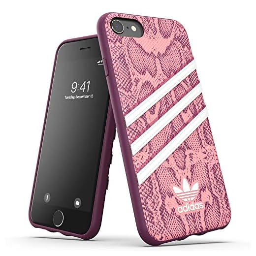 adidas Mobiltelefonskal utvecklat för iPhone 6/6s/7/8/iPhone SE2 skal, falltestad fodral, stötsäkra upphöjda kanter, originalgjutet skyddsfodral, bär och rosa