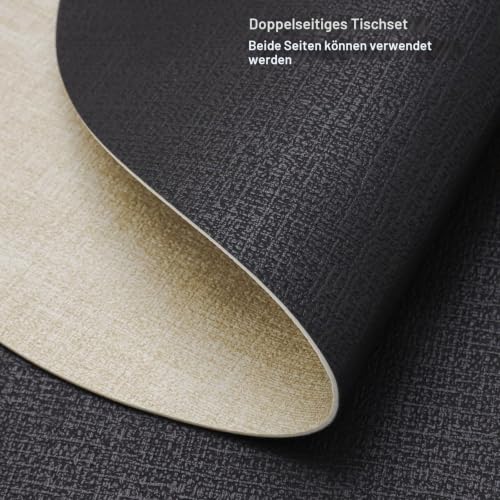 Chitomars Tischsets Leder und Untersetzer, Platzset Rund doppelseitig – Ansicht 2