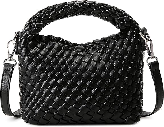 Woven Crossbody Bag Small Tote Cute Purse for Women Handbag Travel Summer Beach Bag