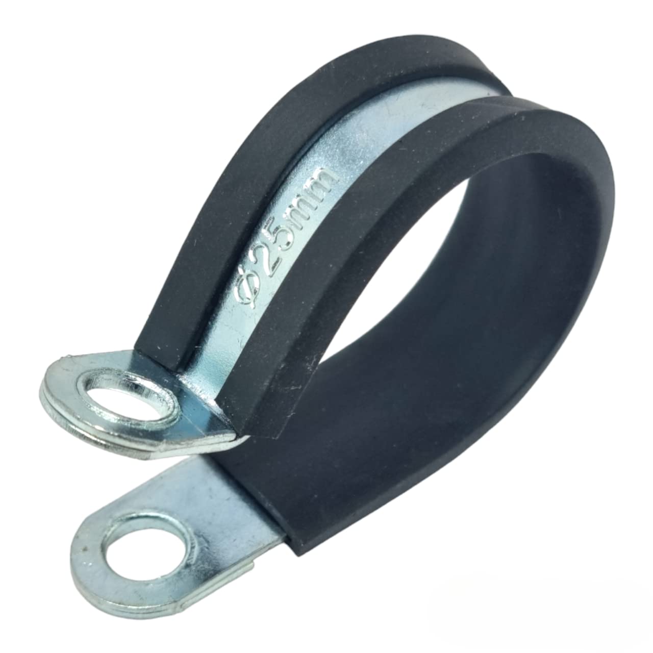 W1 - Zinc Plated Generic 25Mm Rubber Lined P Clips Hose Pipe Clamp - Pack Of 5