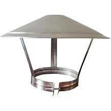 MFFIRE Stainless Steel Chimney Cowl Waterproof Round Air Vent Cowl Cap Rain Cover Protector Cap Ending Bird Guard,125mm