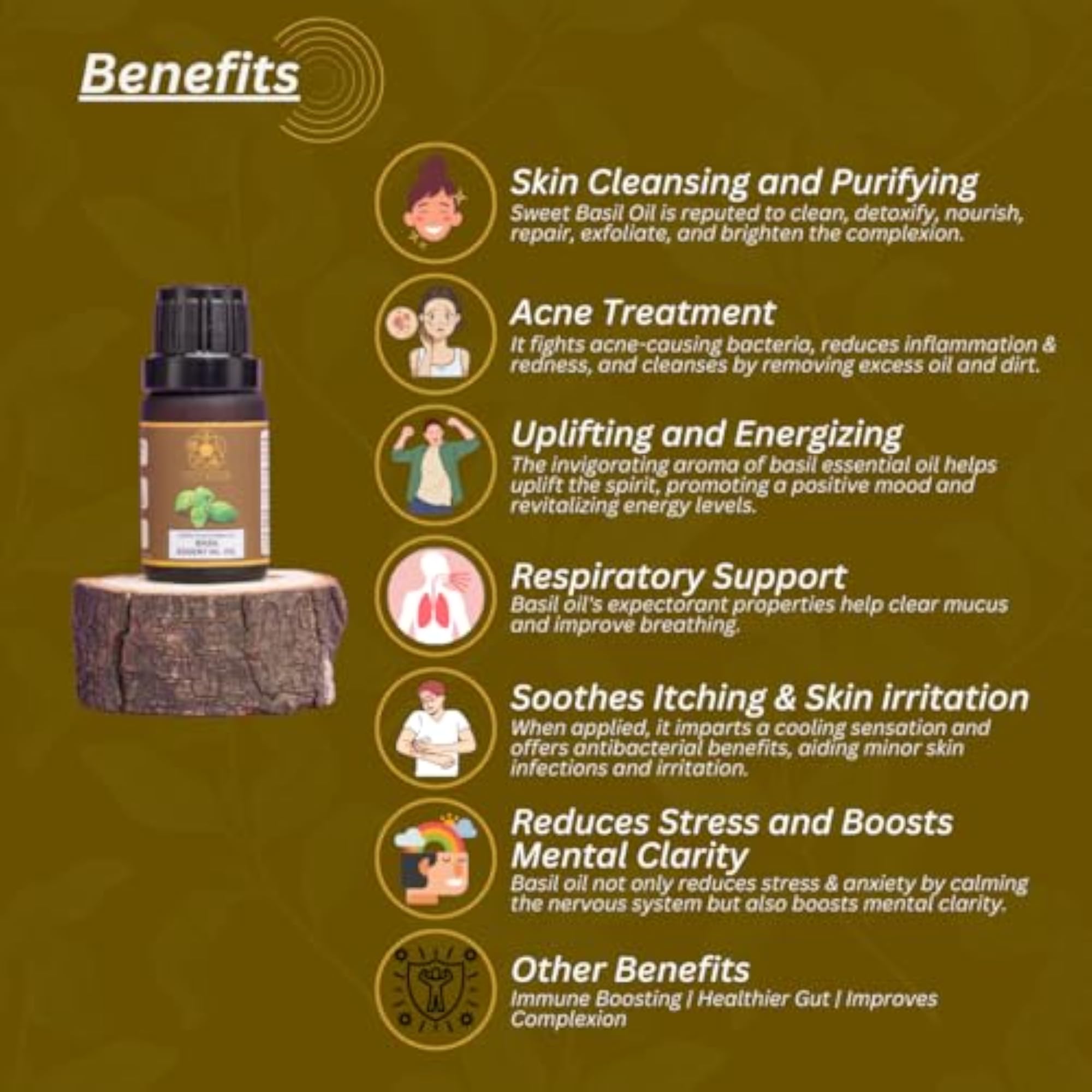 ULLASSA Basil Essential Skin Cleanser, 100% Pure Natural