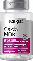 Katiguá, Cálcio MDK, Cálcio, Magnésio & Vitamina D3 e K2, Sem sabor, 60 Cápsulas rígidas • 30 doses, Prata