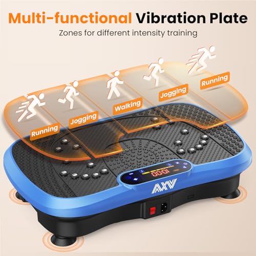 Image of AXV Vibration Plate Fitness Platform Exercise Machine Vibrating Shaking Full Body Shaker Workout Vibrate Stand Shake Board Sport for Weight Loss Fat Burner for Gym Home Office