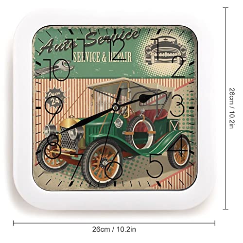 Voiture moderne pendule murale silencieuse pour bureau calme