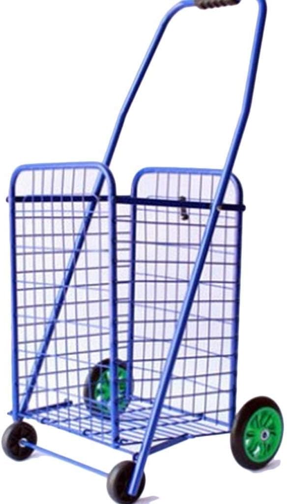 Folding Wagon Old Shopping Cart Shopping Cart Small Cart Folding Climbing Hand-held Portable Basket Cart Grocery Shopping