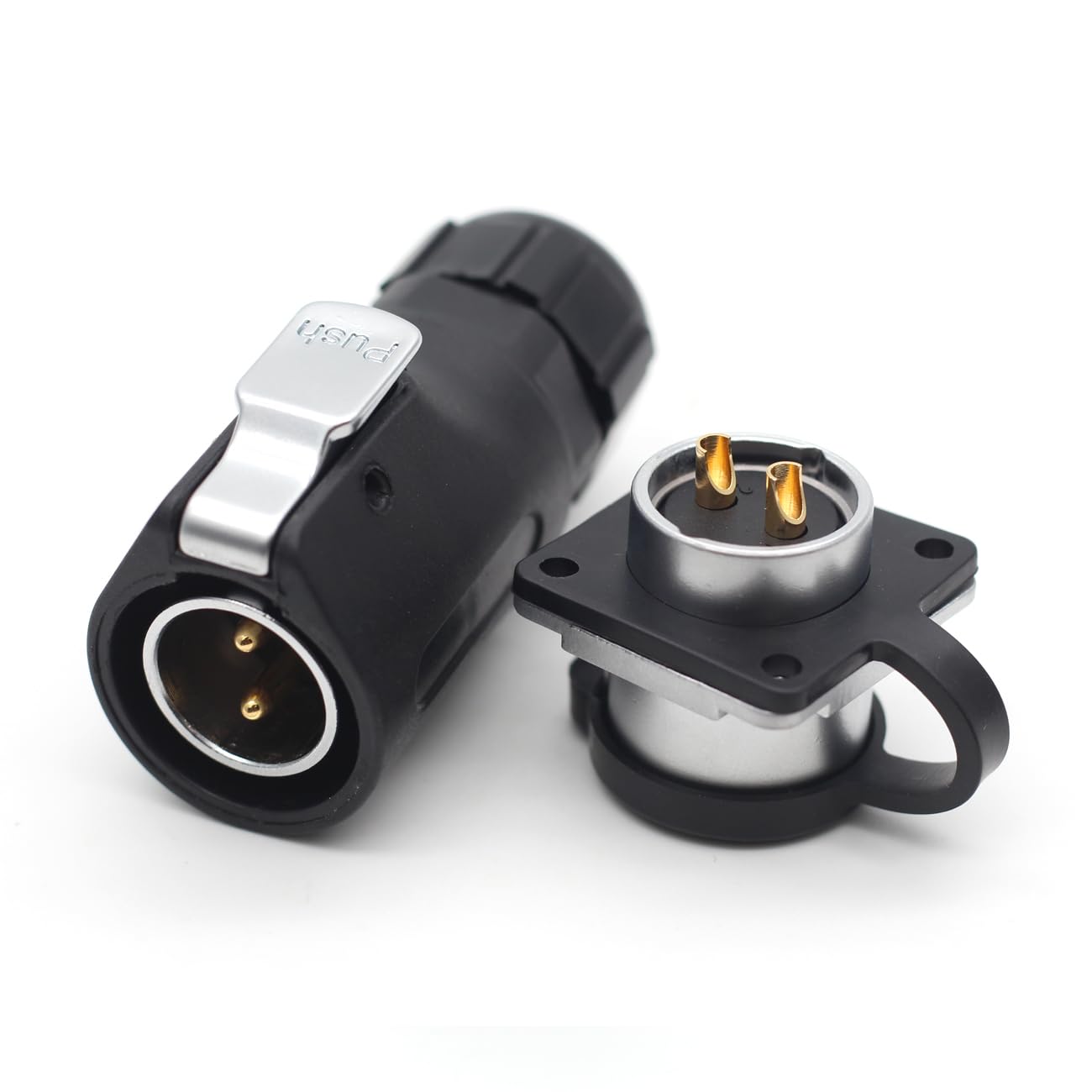 SZJELEN XHP20 30A IP67 2Pin Waterproof Aviation Cable Connector Plug and Socket,LED Light Power Cable Connector,Fit RV Solar Port (2Pin, Plug Male &Socket Female)