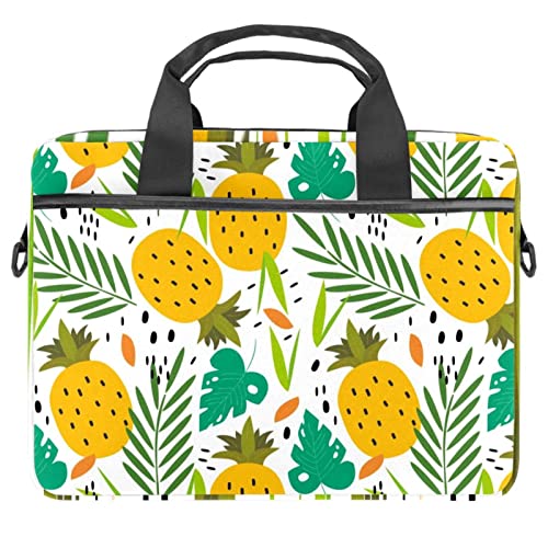 Sac à bandoulière pour ordinateur portable 13 13.3 14.5 pouces feuilles tropicales