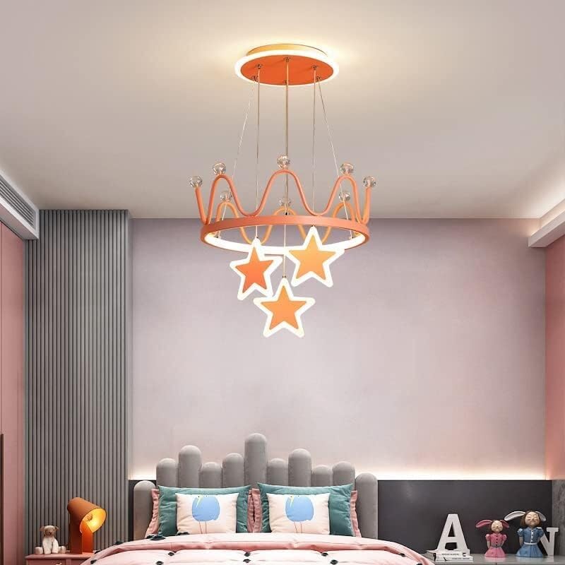 Lampe suspendue LED à éclairage pentagramme et lustre couronne durable