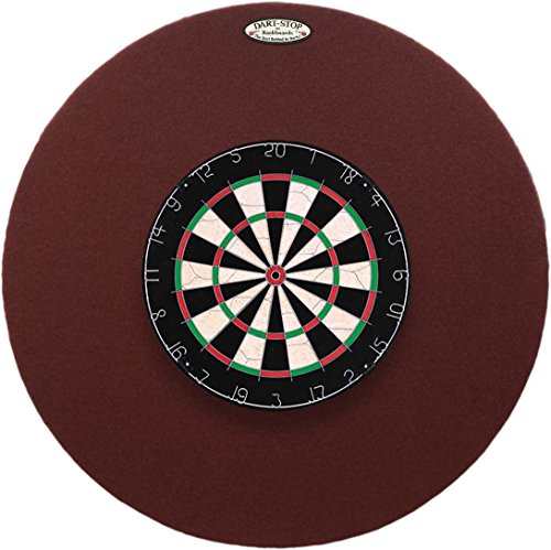 Dart-Stop 36 inch Round Burgundy Pro Dart Board Back Board | Wall Protector | Dartboard Surround
