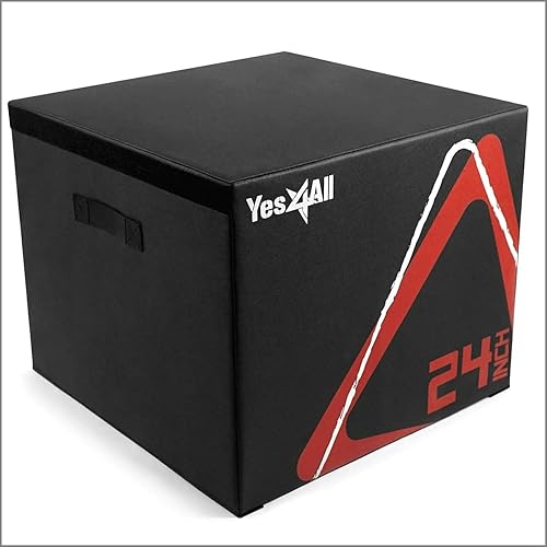 Miniatura 7 de Yes4All Caja pliométrica suave ajustable, entrenador de salto, para ejercicios pliométricos y acondicionamiento, múltiples variaciones de altura